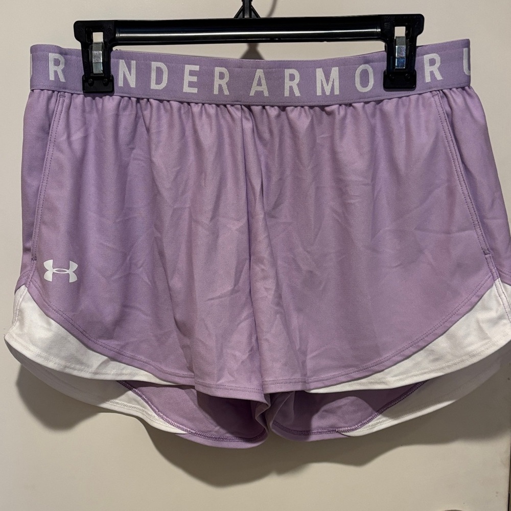 Under Armour Lavender and White Women's Athletic Shorts